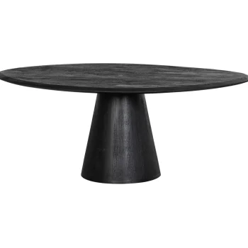 Clearance WOOOD Posture Salontafel Mango Hout Zwart ø120 Cm