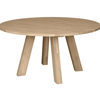 Discount WOOOD Rhonda XL Eettafel ø150 Cm Eiken Naturel Naturel Mat