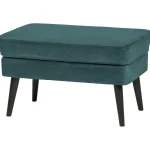 Clearance WOOOD Rocco Hocker Velvet Groenblauw