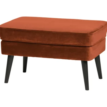 Outlet WOOOD Rocco Hocker Velvet Roest