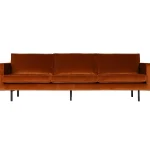 Fashion WOOOD Rodeo Bank 3-zits Velvet Roest