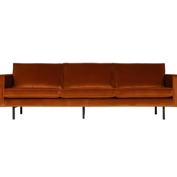 Fashion WOOOD Rodeo Bank 3-zits Velvet Roest