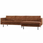 Sale WOOOD Rodeo Chaise Longue Bank Rechts Ribstof Roestbruin