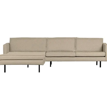 New WOOOD Rodeo Chaise Longue Links Bouclé Beige