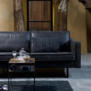 Hot WOOOD Rodeo Chaise Longue Links Ecoleer Zwart