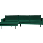 Clearance WOOOD Rodeo Chaise Longue Links Velvet Bosgroen