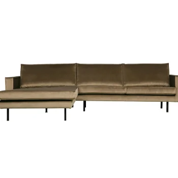Clearance WOOOD Rodeo Chaise Longue Links Velvet Taupe