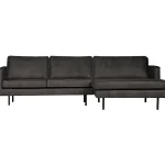 New WOOOD Rodeo Chaise Longue Rechts Ecoleer Zwart