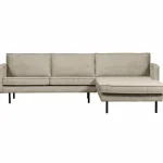 Best WOOOD Rodeo Chaise Longue Rechts Structure Velvet Wheatfield