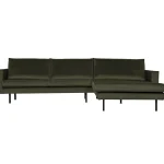 Discount WOOOD Rodeo Chaise Longue Rechts Velvet Donkergroen