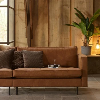 Online WOOOD Rodeo Classic Bank 3-zits Ecoleer Cognac