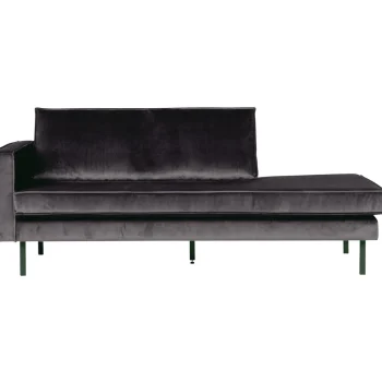 Fashion WOOOD Rodeo Daybed Links Velvet Antraciet