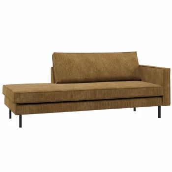 Clearance WOOOD Rodeo Daybed Rechts Ribstof Honinggeel