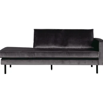 Best WOOOD Rodeo Daybed Rechts Velvet Antraciet