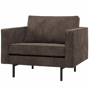 New WOOOD Rodeo Fauteuil Ribstof Bruin
