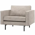 Outlet WOOOD Rodeo Fauteuil Ribstof Ecru Beige