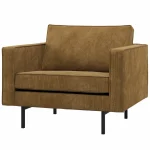 Hot WOOOD Rodeo Fauteuil Ribstof Honinggeel