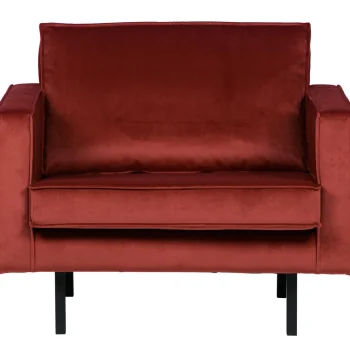 Sale WOOOD Rodeo Fauteuil Velvet Kastanje Kastanjebruin