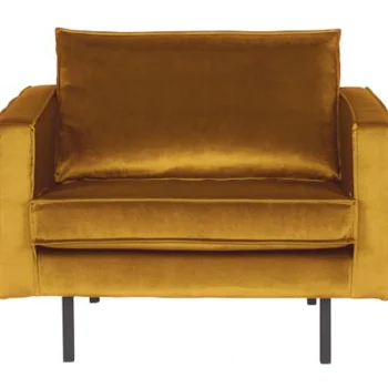 Fashion WOOOD Rodeo Fauteuil Velvet Oker