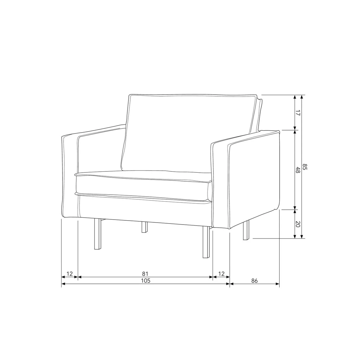 rodeo-fauteuil-velvet-roest-KLsiTooi-3.webp New WOOOD Rodeo Fauteuil Velvet Roest