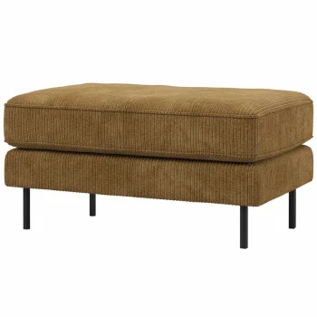 Hot WOOOD Rodeo Hocker Op Poten Ribstof Honinggeel