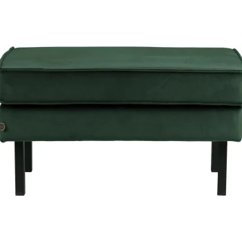 Clearance WOOOD Rodeo Hocker Op Poten Velvet Bosgroen