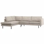 Hot WOOOD Rodeo Hoekbank Links Ribstof Ecru