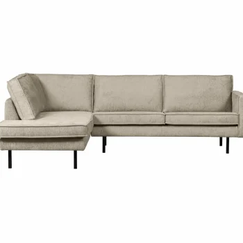 Online WOOOD Rodeo Hoekbank Links Structure Velvet Wheatfield