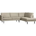 Fashion WOOOD Rodeo Hoekbank Rechts Structure Velvet Wheatfield