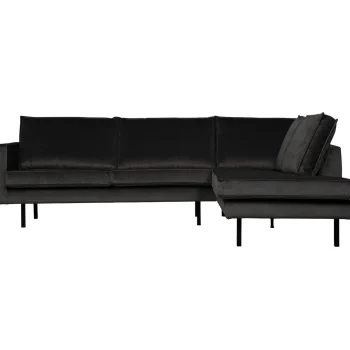 Online WOOOD Rodeo Hoekbank Rechts Velvet Antraciet