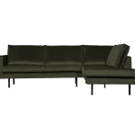 Outlet WOOOD Rodeo Hoekbank Rechts Velvet Donkergroen