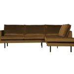 Discount WOOOD Rodeo Hoekbank Rechts Velvet Honinggeel