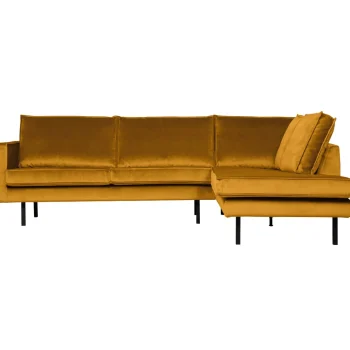 New WOOOD Rodeo Hoekbank Rechts Velvet Oker
