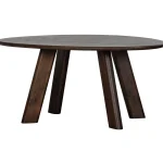 Discount WOOOD Roundly Eettafel/bureau Mango Hout Walnoot 160x110