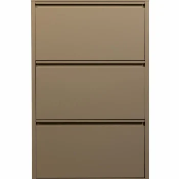 Clearance WOOOD Sabine 3-vaks Schoenenkast Metaal Zand