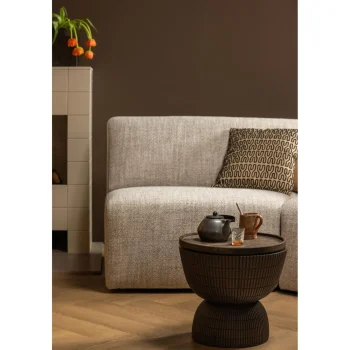 New WOOOD Samson Bijzettafel Fiber Clay 35xø40 Cm Coffee