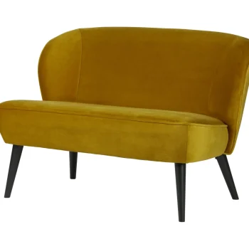 Best WOOOD Sara Bankje Velvet Oker