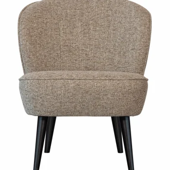 Clearance WOOOD Sara Fauteuil Geweven Stof Melange Naturel
