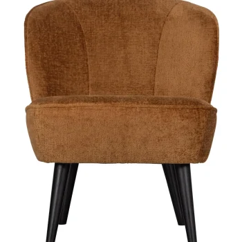 Clearance WOOOD Sara Fauteuil Structure Velvet Cognac