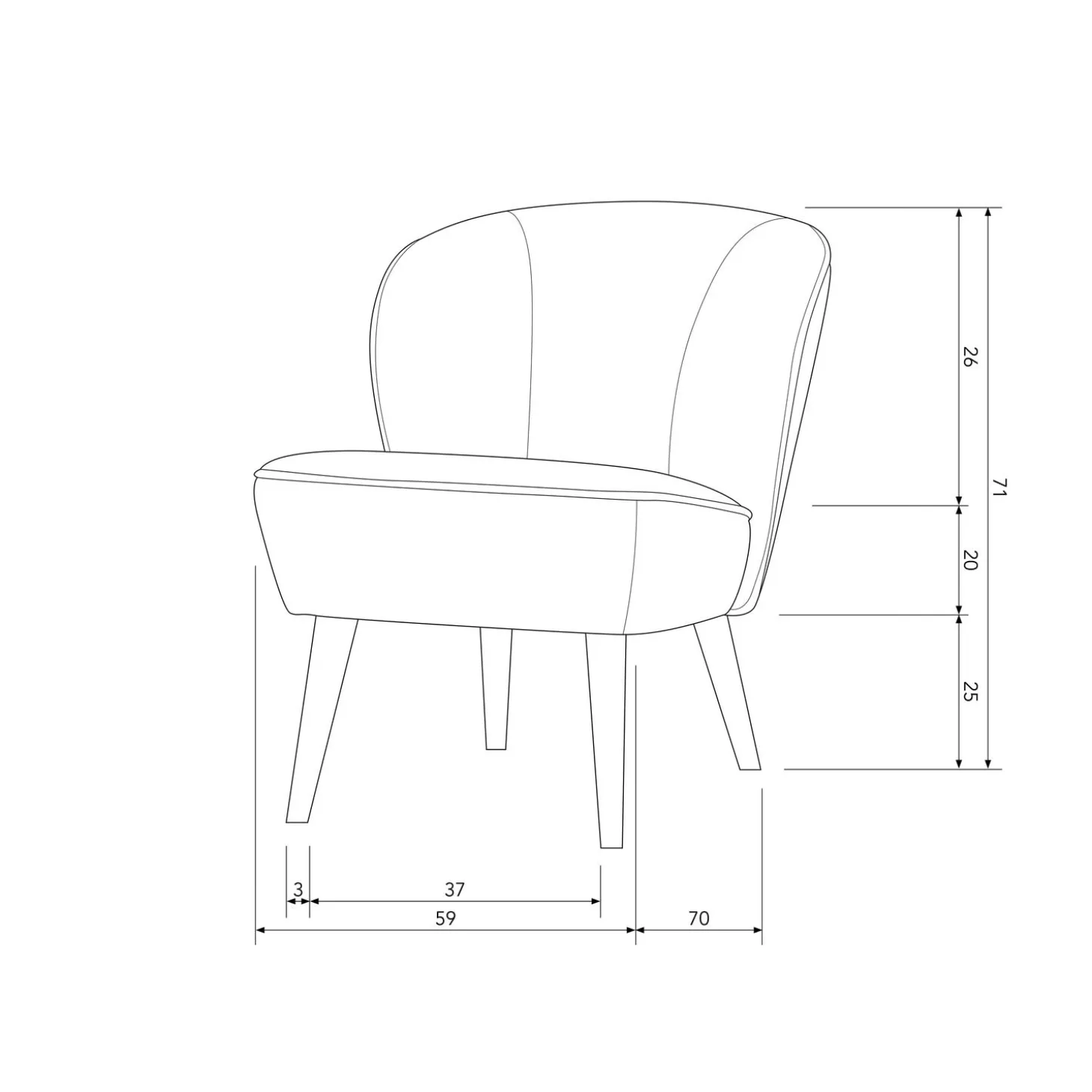 sara-fauteuil-velvet-warm-lila-nLHKBPTL-6.webp Outlet WOOOD Sara Fauteuil Velvet Warm Lila