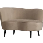 Online WOOOD Sara Lounge Fauteuil Links Velvet Khaki