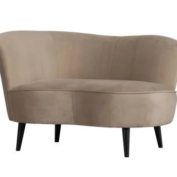 Online WOOOD Sara Lounge Fauteuil Links Velvet Khaki