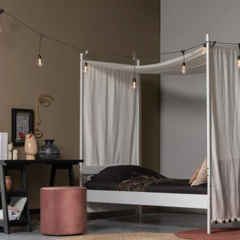 Online WOOOD Sara Poef Hoog Velvet Oud 46xø46 Roze