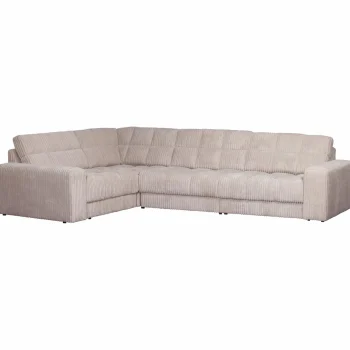 Sale WOOOD Second Date Hoekbank Links Ribstof Naturel