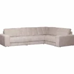 Clearance WOOOD Second Date Hoekbank Rechts Ribstof Naturel