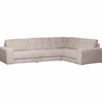 Clearance WOOOD Second Date Hoekbank Rechts Ribstof Naturel