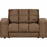 Fashion WOOOD Second Date Loveseat Structure Velvet Brass