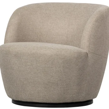 Hot WOOOD Serra Draaifauteuil Geweven Stof Zand