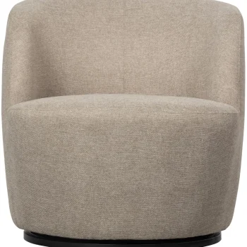 Hot WOOOD Serra Draaifauteuil Geweven Stof Zand
