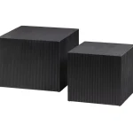 Online WOOOD Set V 2 - Sanne Bijzettafels Vierkant Zwart